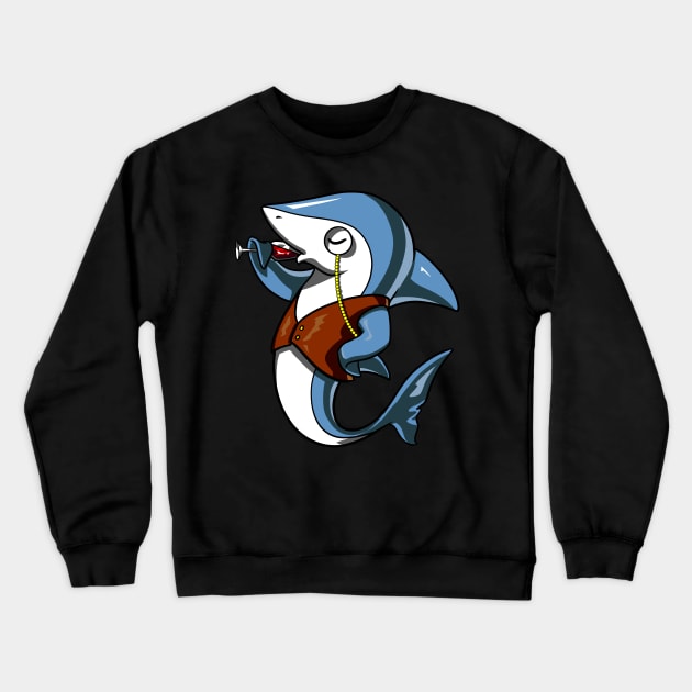 Shark Wine Party Crewneck Sweatshirt by underheaven